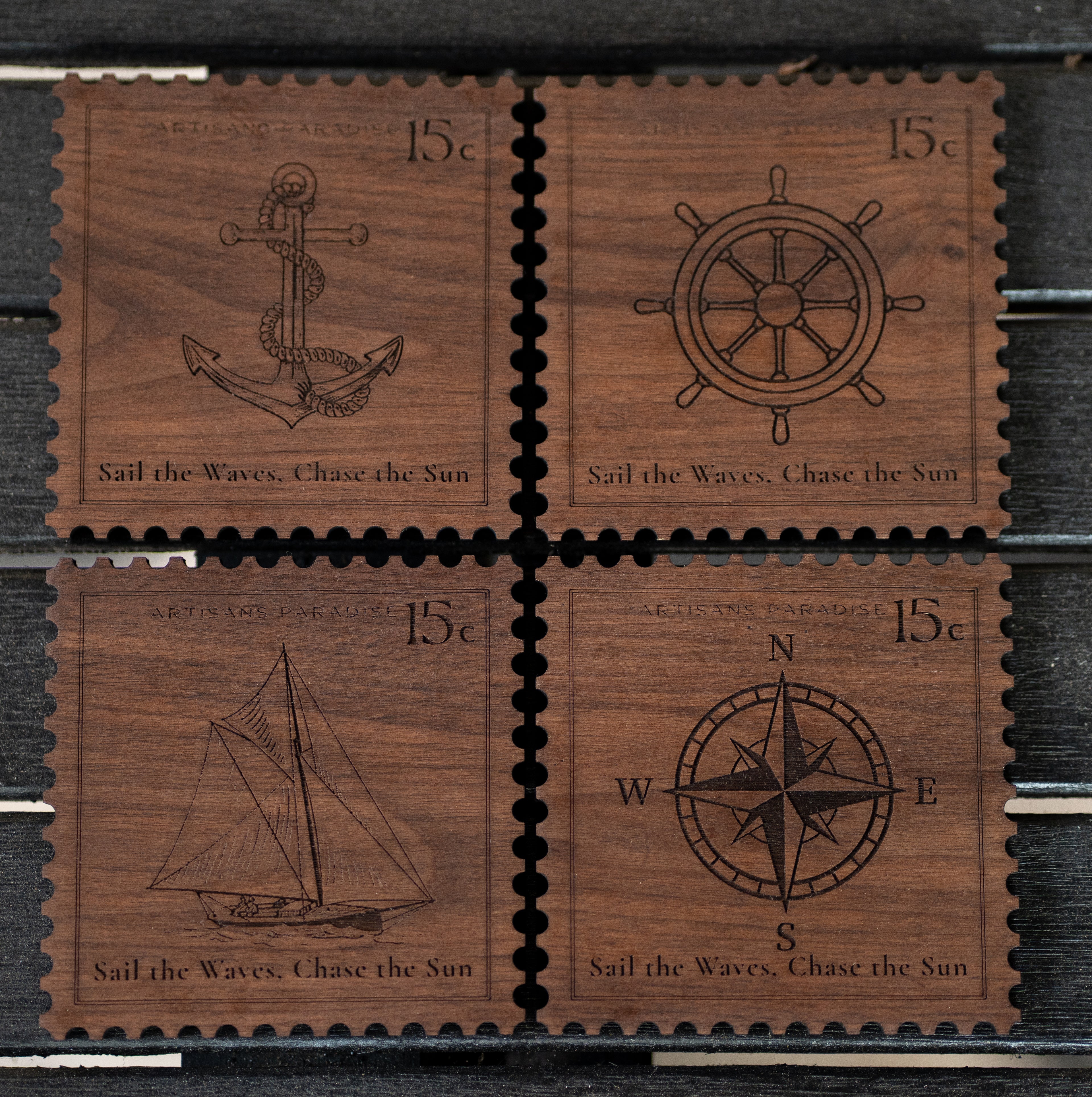 Nautical Stamp Coasters