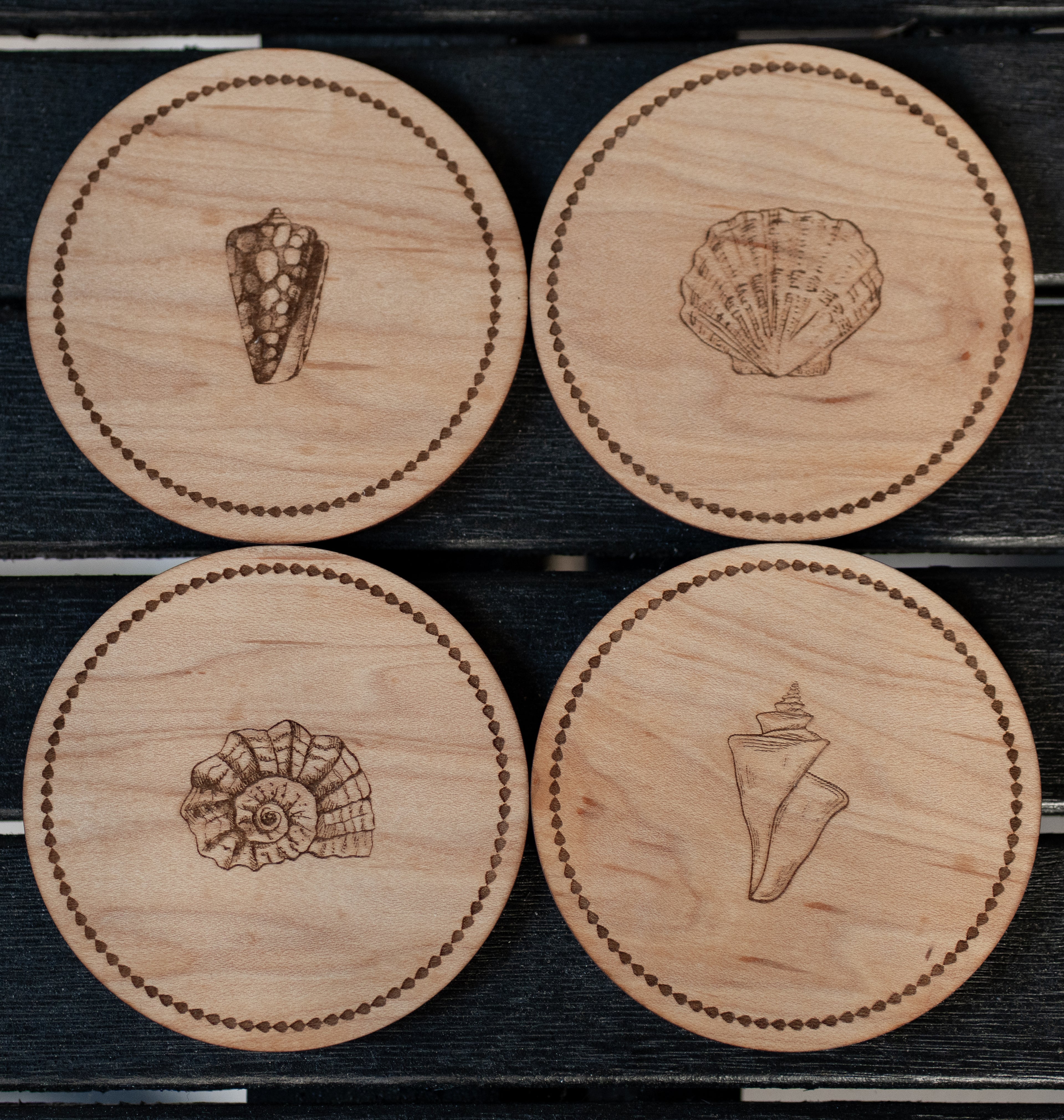 Round Shell Coasters